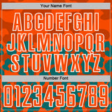 Custom Teal Orange-White Animal Leopard Print Sports Sublimation Soccer Uniform Jersey