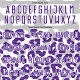 Custom Purple White Animal Leopard Print Sports Sublimation Soccer Uniform Jersey