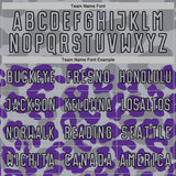 Custom Purple Gray-Black Animal Leopard Print Sports Sublimation Soccer Uniform Jersey