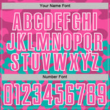 Custom Aqua Pink-White Animal Leopard Print Sports Sublimation Soccer Uniform Jersey