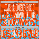Custom Sky Blue Orange-White Animal Leopard Print Sports Sublimation Soccer Uniform Jersey
