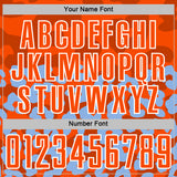 Custom Light Blue Orange-White Animal Leopard Print Sports Sublimation Soccer Uniform Jersey