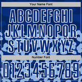 Custom Light Blue Royal-White Animal Leopard Print Sports Sublimation Soccer Uniform Jersey