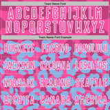Custom Light Blue Pink-White Animal Leopard Print Sports Sublimation Soccer Uniform Jersey