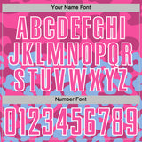 Custom Light Blue Pink-White Animal Leopard Print Sports Sublimation Soccer Uniform Jersey