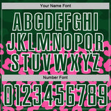 Custom Pink Green-White Animal Leopard Print Sports Sublimation Soccer Uniform Jersey