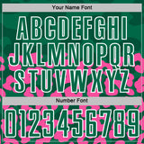 Custom Pink Kelly Green-White Animal Leopard Print Sports Sublimation Soccer Uniform Jersey