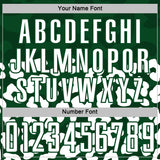 Custom White Green Animal Leopard Print Sports Sublimation Soccer Uniform Jersey