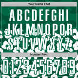 Custom White Kelly Green Animal Leopard Print Sports Sublimation Soccer Uniform Jersey
