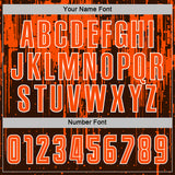 Custom Brown Orange-White Dripping Splatte Pattern Sports Sublimation Soccer Uniform Jersey