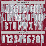 Custom Crimson Gray-White Dripping Splatte Pattern Sports Sublimation Soccer Uniform Jersey