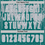 Custom Teal Gray-White Dripping Splatte Pattern Sports Sublimation Soccer Uniform Jersey