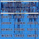 Custom Powder Blue Navy-White Dripping Splatte Pattern Sports Sublimation Soccer Uniform Jersey