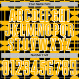 Custom Black Gold-White Geometric Shapes Sports Sublimation Soccer Uniform Jersey