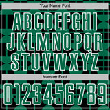 Custom Black Kelly Green-White Geometric Shapes Sports Sublimation Soccer Uniform Jersey