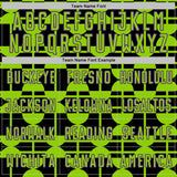 Custom Black Neon Green-Purple Geometric Shapes Sports Sublimation Soccer Uniform Jersey