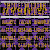 Custom Black Purple-Yellow Geometric Shapes Sports Sublimation Soccer Uniform Jersey