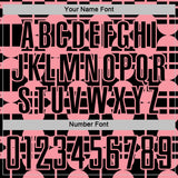Custom Black Medium Pink Geometric Shapes Sports Sublimation Soccer Uniform Jersey