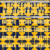 Custom Navy Gold-White Geometric Shapes Sports Sublimation Soccer Uniform Jersey