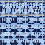 Custom Navy Light Blue-White Geometric Shapes Sports Sublimation Soccer Uniform Jersey