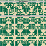 Custom Kelly Green Cream Geometric Shapes Sports Sublimation Soccer Uniform Jersey