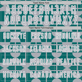 Custom Teal Gray-White Geometric Shapes Sports Sublimation Soccer Uniform Jersey