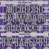 Custom Purple Gray-Black Geometric Shapes Sports Sublimation Soccer Uniform Jersey