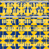 Custom Royal Yellow-White Geometric Shapes Sports Sublimation Soccer Uniform Jersey