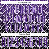 Custom Purple Black-White Lightning Sports Sublimation Soccer Uniform Jersey