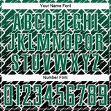 Custom Kelly Green Black-White Lightning Sports Sublimation Soccer Uniform Jersey