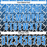 Custom Powder Blue Black-White Lightning Sports Sublimation Soccer Uniform Jersey