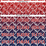Custom Red Navy-White Lightning Sports Sublimation Soccer Uniform Jersey