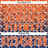 Custom Orange Navy-White Lightning Sports Sublimation Soccer Uniform Jersey