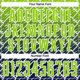 Custom Neon Green Navy-White Lightning Sports Sublimation Soccer Uniform Jersey