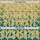 Custom Old Gold Green-White Lightning Sports Sublimation Soccer Uniform Jersey