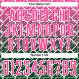 Custom Pink Green-White Lightning Sports Sublimation Soccer Uniform Jersey