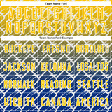 Custom Yellow Royal-White Lightning Sports Sublimation Soccer Uniform Jersey
