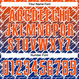 Custom Orange Royal-White Lightning Sports Sublimation Soccer Uniform Jersey