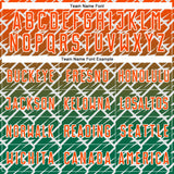 Custom Orange Kelly Green-White Lightning Sports Sublimation Soccer Uniform Jersey