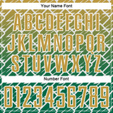 Custom Old Gold Kelly Green-White Lightning Sports Sublimation Soccer Uniform Jersey