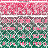 Custom Neon Pink Kelly Green-White Lightning Sports Sublimation Soccer Uniform Jersey