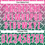 Custom Pink Kelly Green-White Lightning Sports Sublimation Soccer Uniform Jersey
