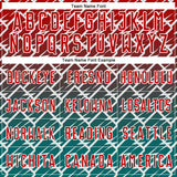 Custom Red Teal-White Lightning Sports Sublimation Soccer Uniform Jersey