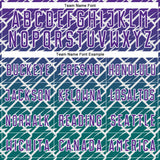 Custom Purple Teal-White Lightning Sports Sublimation Soccer Uniform Jersey