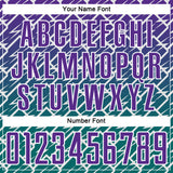 Custom Purple Teal-White Lightning Sports Sublimation Soccer Uniform Jersey