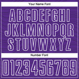 Custom Purple Black-White Wavy Lines Sports Sublimation Soccer Uniform Jersey