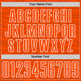 Custom Orange Navy-White Wavy Lines Sports Sublimation Soccer Uniform Jersey