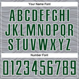 Custom Gray Green-White Wavy Lines Sports Sublimation Soccer Uniform Jersey