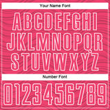Custom Neon Pink Kelly Green-White Wavy Lines Sports Sublimation Soccer Uniform Jersey