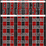 Custom Black Red-White Pinstripe Line Sports Sublimation Soccer Uniform Jersey